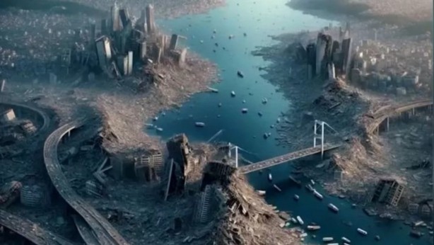 Büyük İstanbul depremi sonrası şehir nasıl gözükecek? Hayal edilemiyordu, resmedildi! İşte yapay zeka ile İstanbul depremi: Kız Kulesi, Ayasofya, Galata böyle olacak