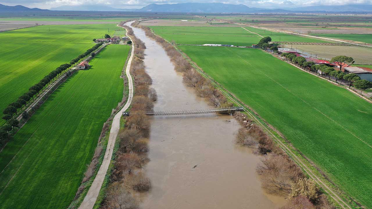Büyük Menderes Nehri'ne rahmet yağdı