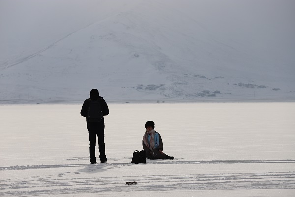 Foto - Buz üstünde atlı kızak keyfi
