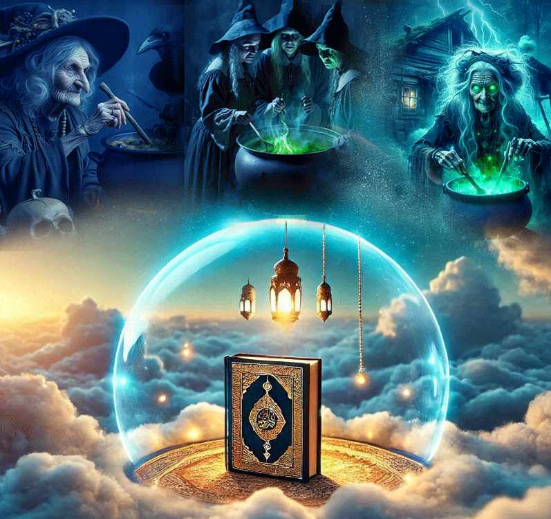 Foto - Cadılar Ritüeli, Düğümlere üfleyen büyücüler, Harut ve Marut adlı melekler