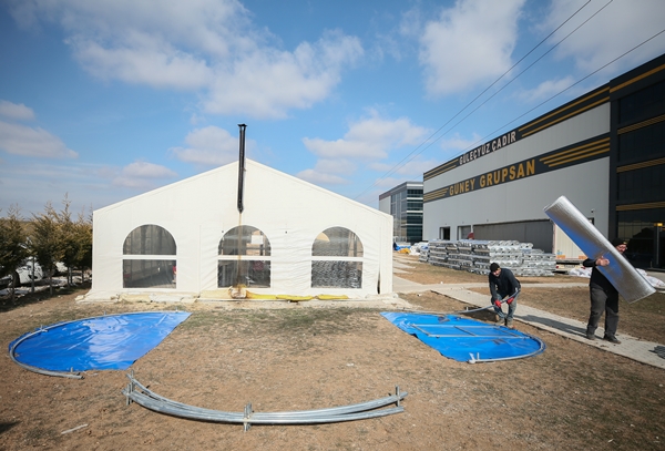 Foto - Çadır üreticileri deprem bölgesi için yoğun mesaide!