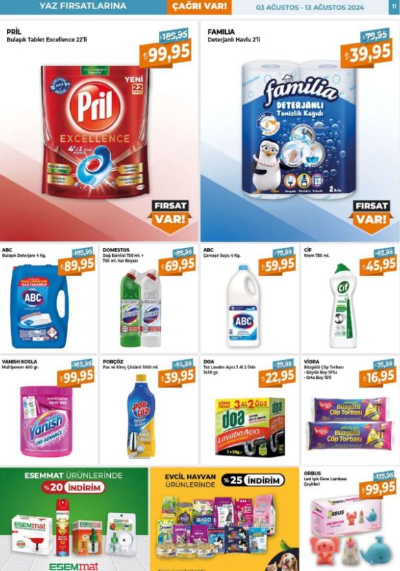 Foto - Çağrı Market'ten gıda ürünlerinde kampanya! 3-13 Ağustos 2024 Çağrı Market indirimli ürünler kataloğu