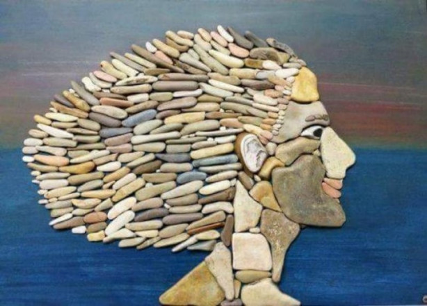 Foto - Çakıl taşlarından yapılan ilginç tasarımlar