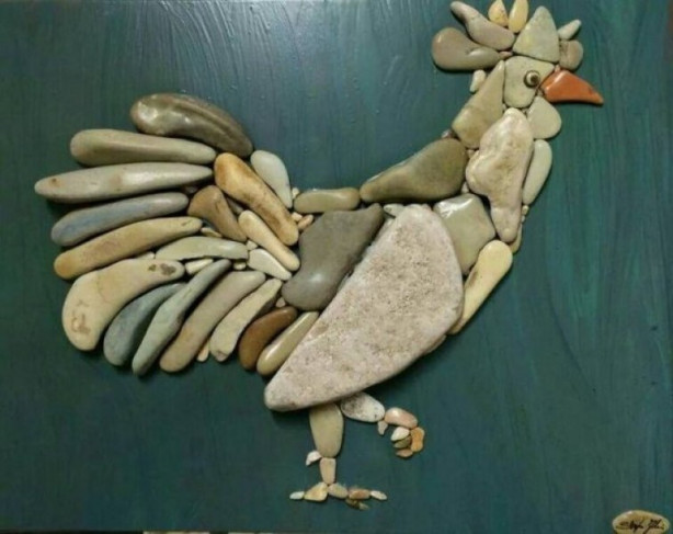 Foto - Çakıl taşlarından yapılan ilginç tasarımlar