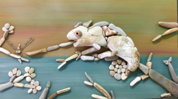 Foto - Çakıl taşlarından yapılan ilginç tasarımlar