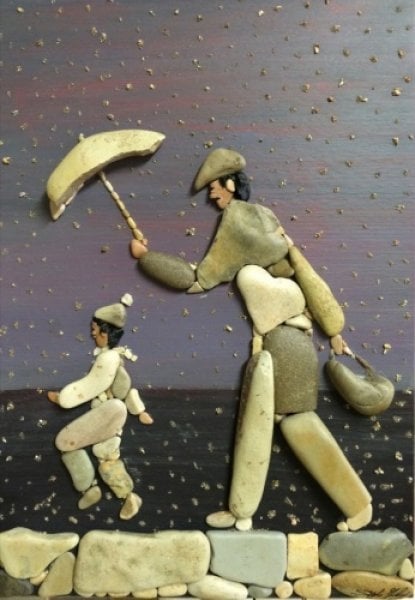 Foto - Çakıl taşlarından yapılan ilginç tasarımlar