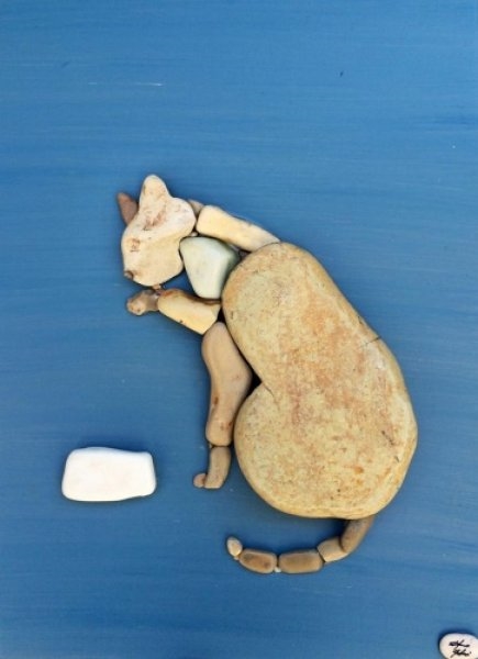 Foto - Çakıl taşlarından yapılan ilginç tasarımlar