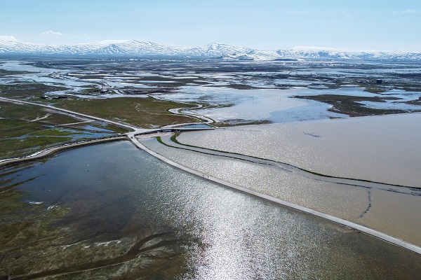 Foto - Çaldıran Ovası'nda araziler su altında kaldı