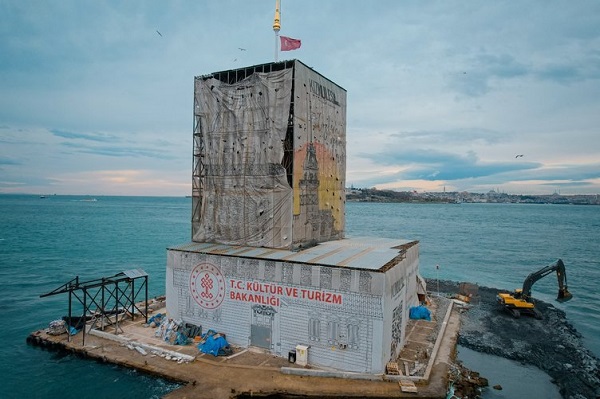 Foto - Çalışmalarda sona yaklaşıldı! İşte, Kız Kulesi'nin son hali