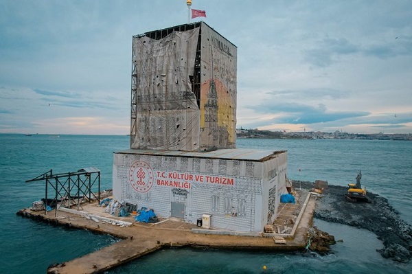 Foto - Çalışmalarda sona yaklaşıldı! İşte, Kız Kulesi'nin son hali
