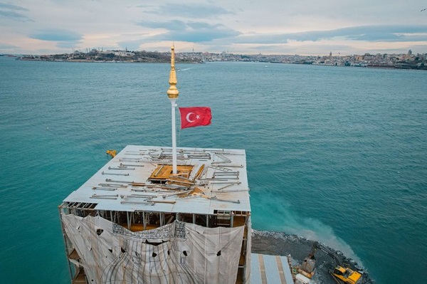 Foto - Çalışmalarda sona yaklaşıldı! İşte, Kız Kulesi'nin son hali