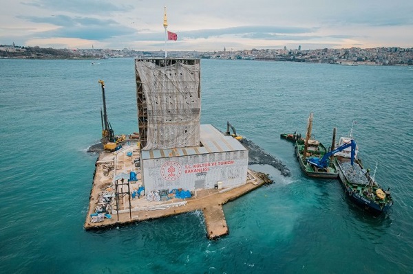 Foto - Çalışmalarda sona yaklaşıldı! İşte, Kız Kulesi'nin son hali