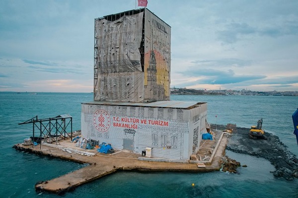 Foto - Çalışmalarda sona yaklaşıldı! İşte, Kız Kulesi'nin son hali
