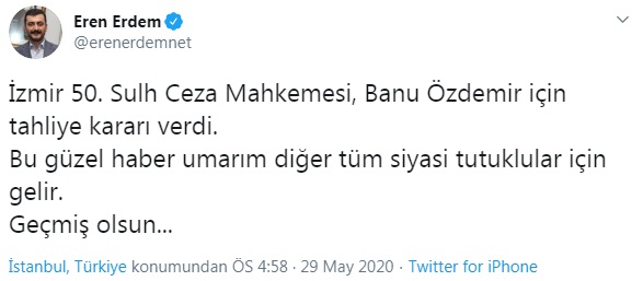 Foto - Camilerden Çav Bella çalınmasına sevinen Banu Özdemir hakkında flaş karar
