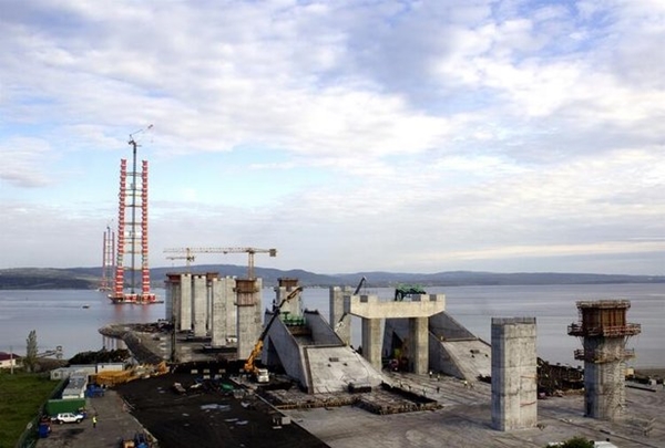 Foto - Çanakkale Köprüsü'nün 318 metrelik ayaklarında zorlu mesai kesintisiz devam ediyor
