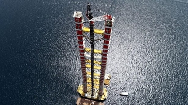 Foto - Çanakkale Köprüsü'nün 318 metrelik ayaklarında zorlu mesai kesintisiz devam ediyor