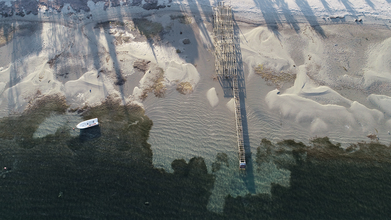 Foto - Çanakkale'de de deniz çekildi! 