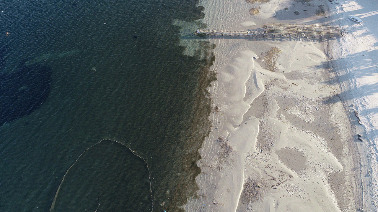Foto - Çanakkale'de de deniz çekildi! 