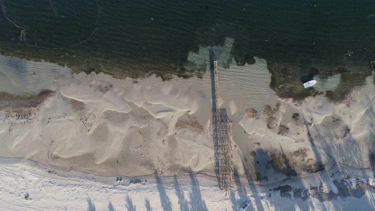 Foto - Çanakkale'de de deniz çekildi! 