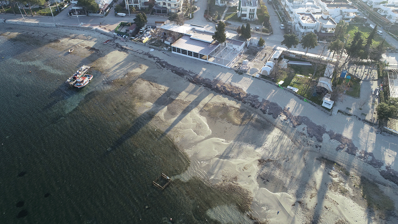 Foto - Çanakkale'de de deniz çekildi! 