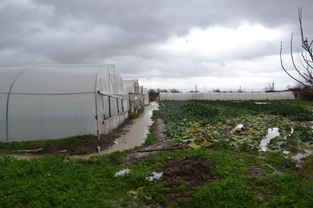 Foto - Çanakkale'de şiddetli yağış! Tarım alanlarını su bastı