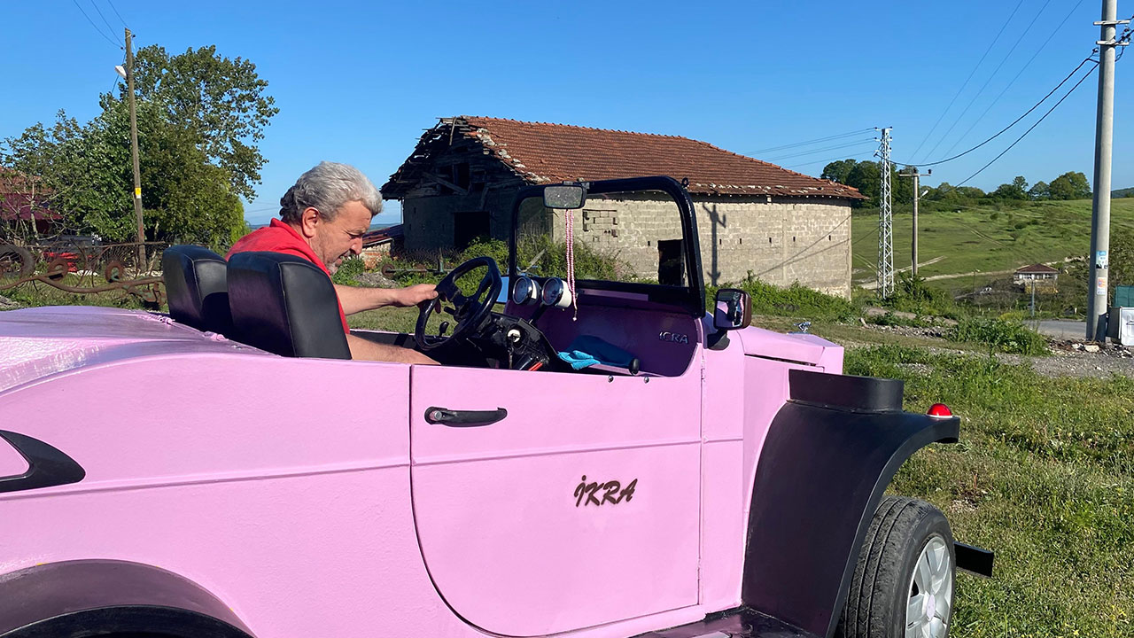 Foto - Çapa makinesi motoruyla 15 günde otomobil yaptı! Adını Arapça’da 'Oku' anlamına gelen 'İkra' koydu