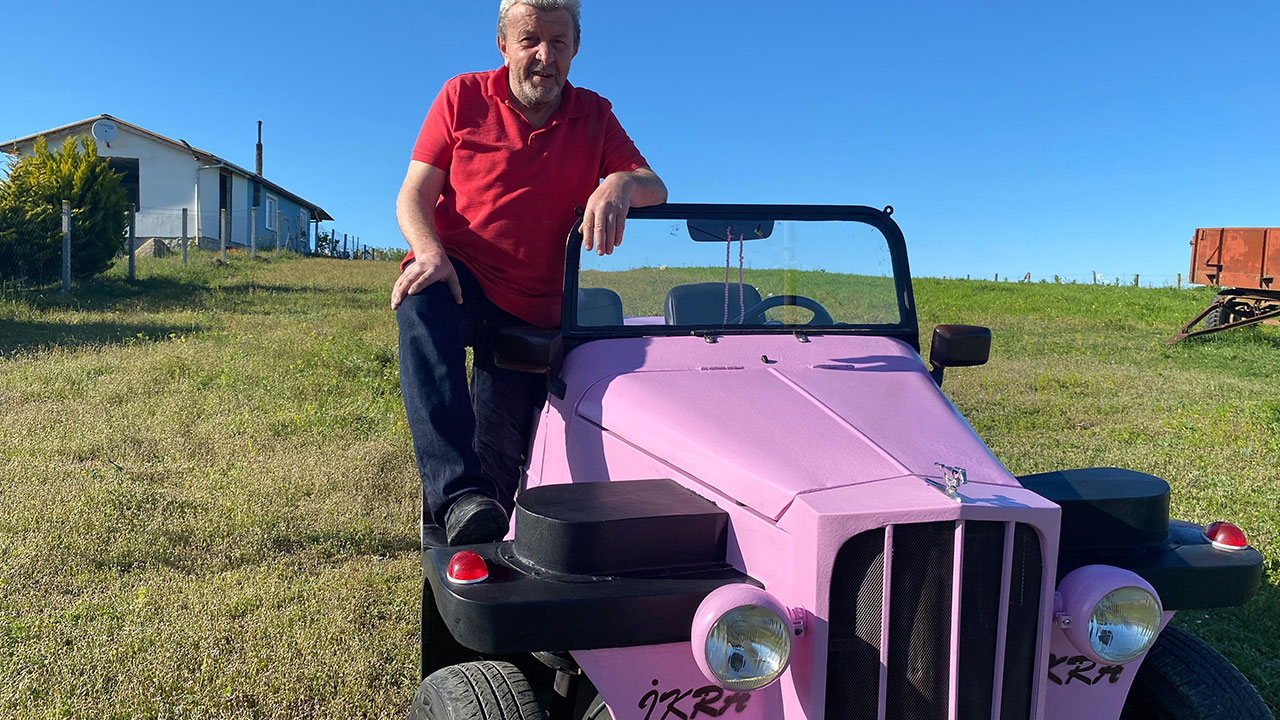 Foto - Çapa makinesi motoruyla 15 günde otomobil yaptı! Adını Arapça’da 'Oku' anlamına gelen 'İkra' koydu