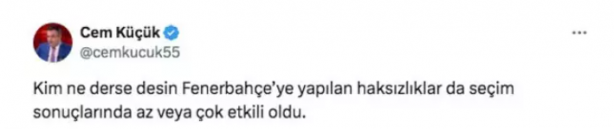 Foto - Cem Küçük'ten herkesi şaşırtan seçim sonuçları yorumu: Fenerbahçe etkili oldu
