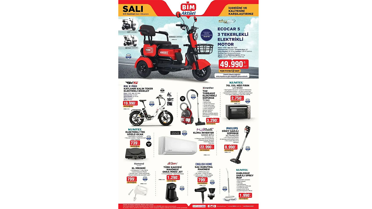 Foto - Cep telefonu, taşınabilir şarj, alez, çaydanlık, su pompası, organizer... BİM’de 3-6 Haziran 2025 tarihi arasında yok yok