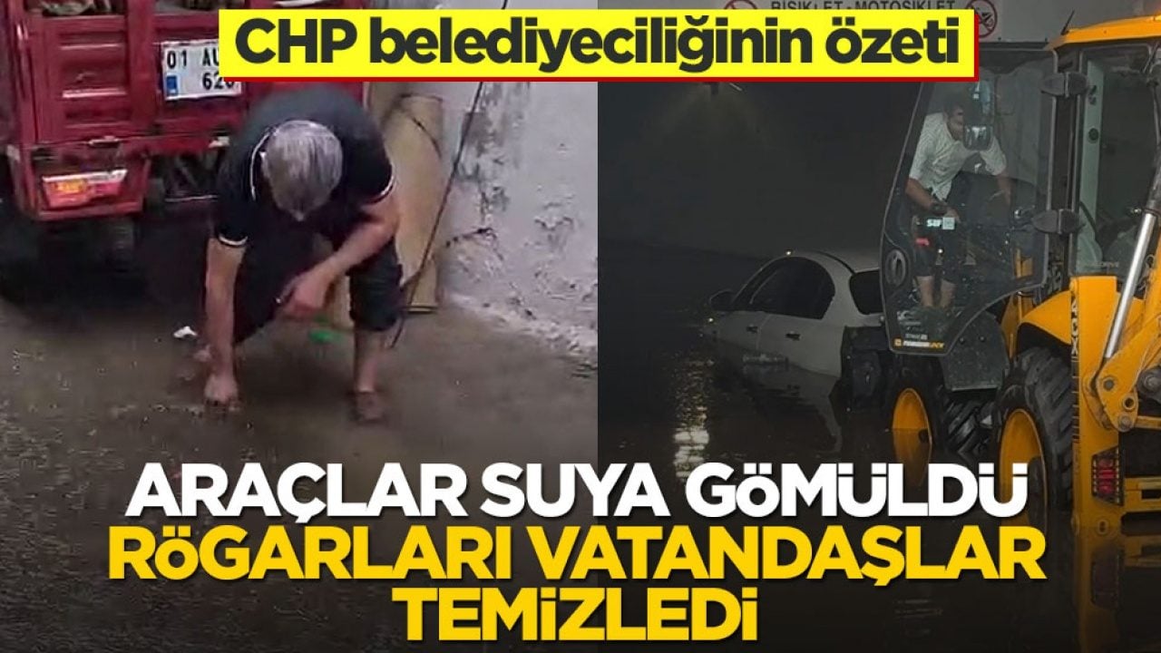 CHP belediyeciliğinin özeti: Rögarı vatandaş kendi imkanlarıyla temizledi!