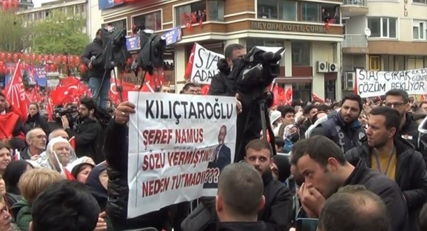 Foto - CHP mitinginde Kılıçdaroğlu’na tepki