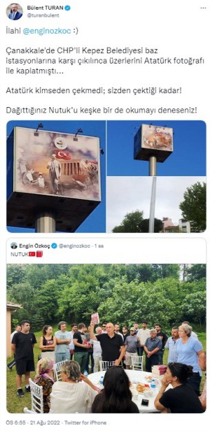 Foto - CHP’den radyasyona çözüm (!) Baz istasyonuna Atatürk makyajı