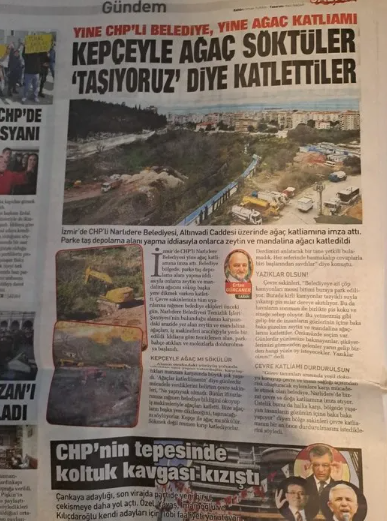 Foto - CHP’li belediyenin ağaç katliamına bakanlık dur dedi