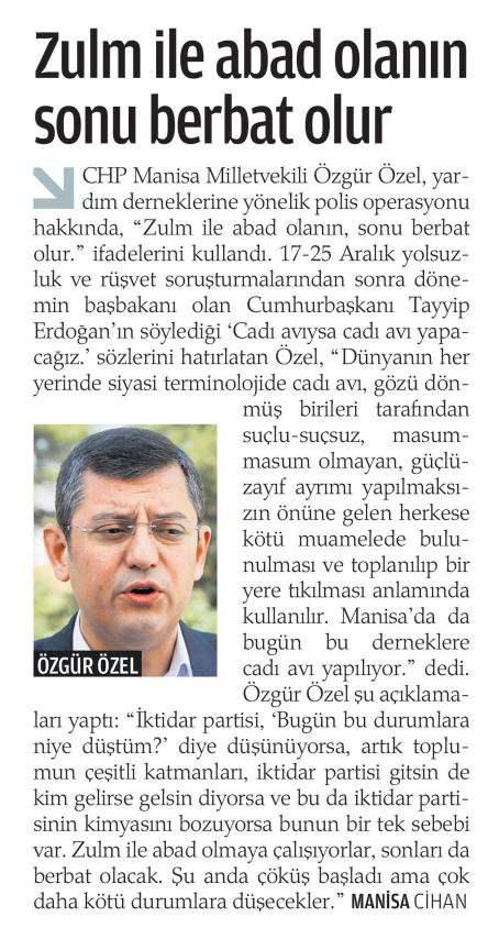 Foto - CHP’li Özel’i FETÖ medyası parlatmış