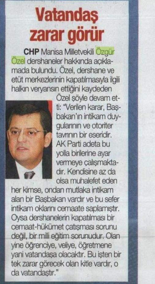 Foto - CHP’li Özel’i FETÖ medyası parlatmış