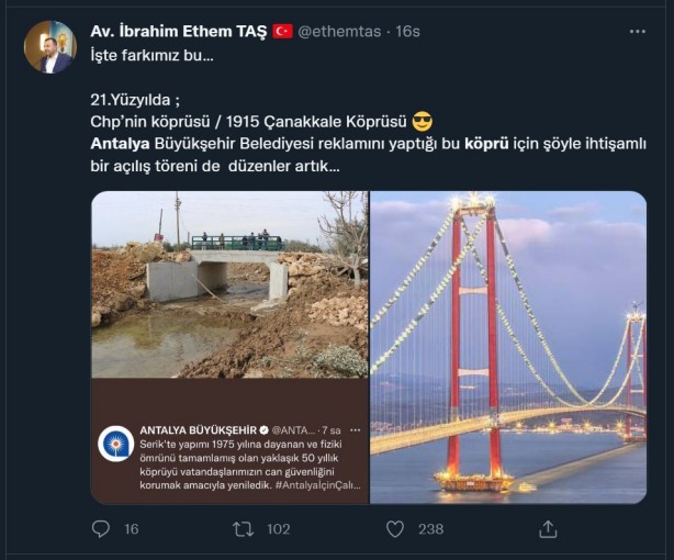 Foto - CHP'nin köprüsü sosyal medyayı salladı