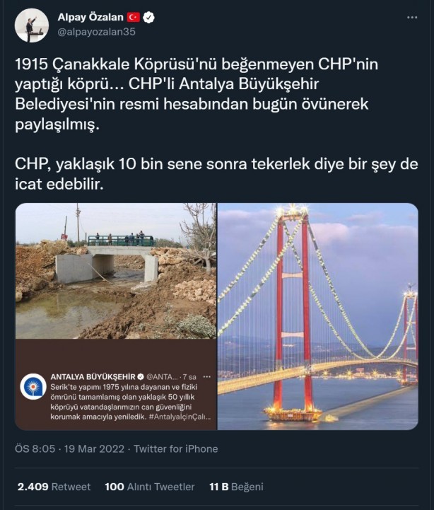 Foto - CHP'nin köprüsü sosyal medyayı salladı