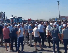 Foto - Çiftçiler domates eylemi yapıp yol kapattı! Hükümet az önce müjdeyi verdi