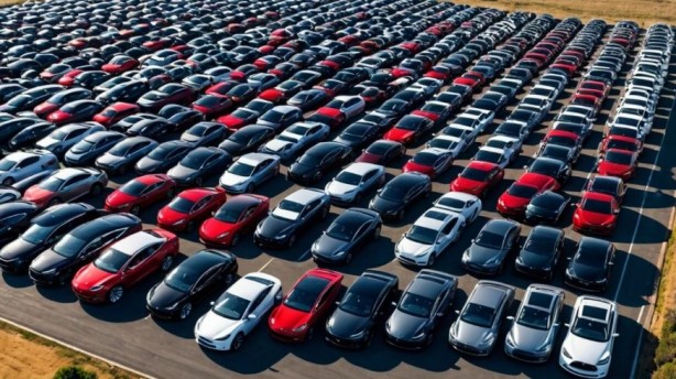 Çin rekabetine dayanamadı! Tesla mezarlığı görüntülendi