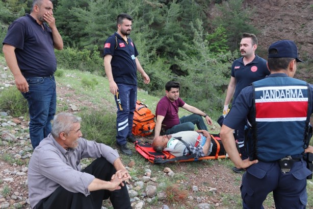 Çoban, kayalıklardan düştü