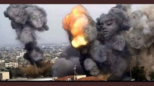 Foto - 'Çocuk katili' İsrail'in katliamını yansıtan anlamlı çalışma!