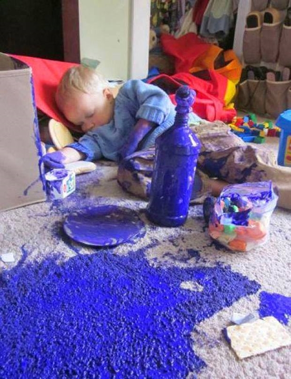 Foto - Çocuklar evi öyle bir hale getirdi ki!