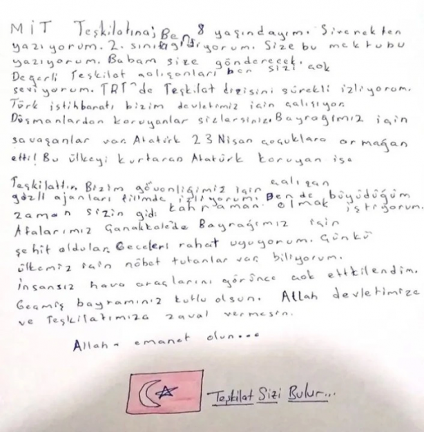 Foto - Çocuklar MİT’e "istihbarat mektubu" yazdı! O satırları okuyanların karnına, gülmekten ağrılar girdi