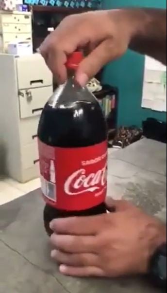 Foto - Cola Cola şişesinin içinden bakın ne çıktı! Öyle böcek möcek değil! Gözleriniz resmen yerinden fırlayacak