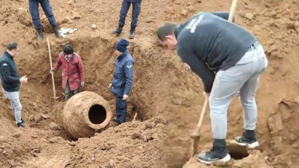 Foto - Çorum’da dünyayı ayağa kaldıran gelişme! Tarlasını gezen çiftçinin ayağına takıldı! 1 metre uzunluğunda, 150-200 kilo ağırlığında! Yerden resmen fışkırdı