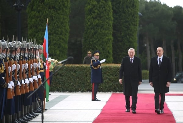 Foto - Cumhurbaşkanı Erdoğan, Azerbaycan Cumhurbaşkanı Aliyev ile görüştü