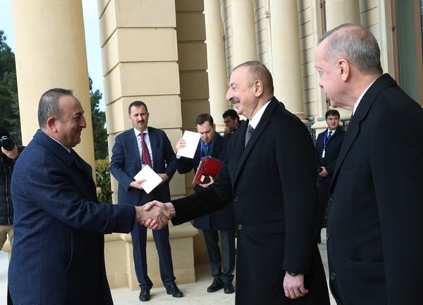 Foto - Cumhurbaşkanı Erdoğan, Azerbaycan Cumhurbaşkanı Aliyev ile görüştü