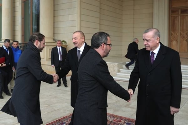Foto - Cumhurbaşkanı Erdoğan, Azerbaycan Cumhurbaşkanı Aliyev ile görüştü