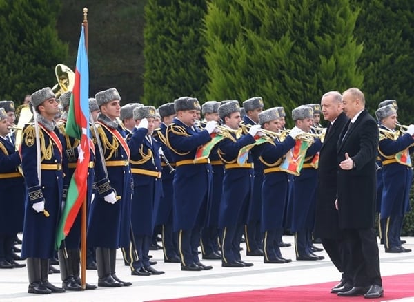 Foto - Cumhurbaşkanı Erdoğan, Azerbaycan Cumhurbaşkanı Aliyev ile görüştü