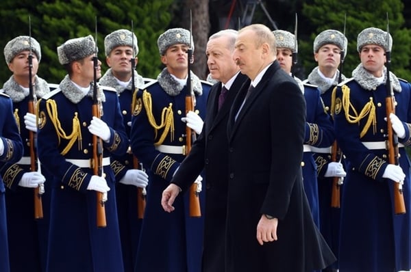 Foto - Cumhurbaşkanı Erdoğan, Azerbaycan Cumhurbaşkanı Aliyev ile görüştü